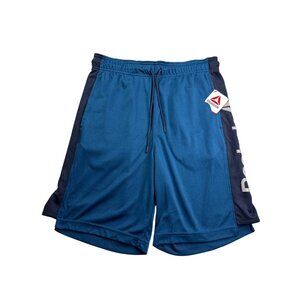 Reebok Mens Athletic Shorts Size M Polyester Blue Slim 9" Inseam New